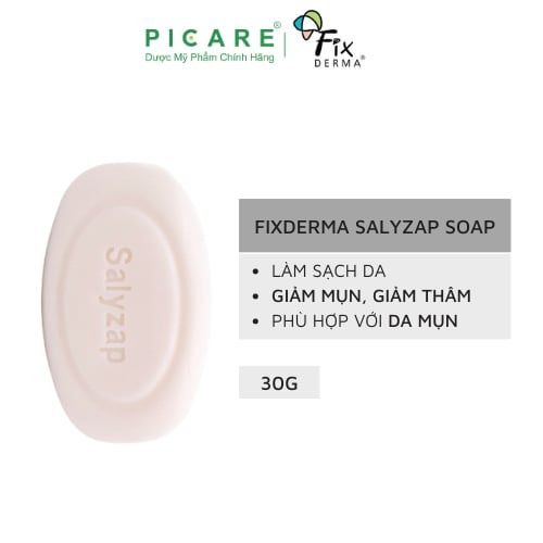 Xà phòng giảm mụn mờ thâm nám Fixderma Salyzap Soap ( 30g - 75g )