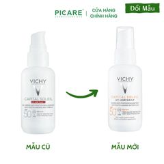 Kem chống nắng bảo vệ da ngăn ngừa thâm nám Vichy Capital Soleil UV Age Daily Anti Photo-Ageing Water Fluide SPF50 40ml