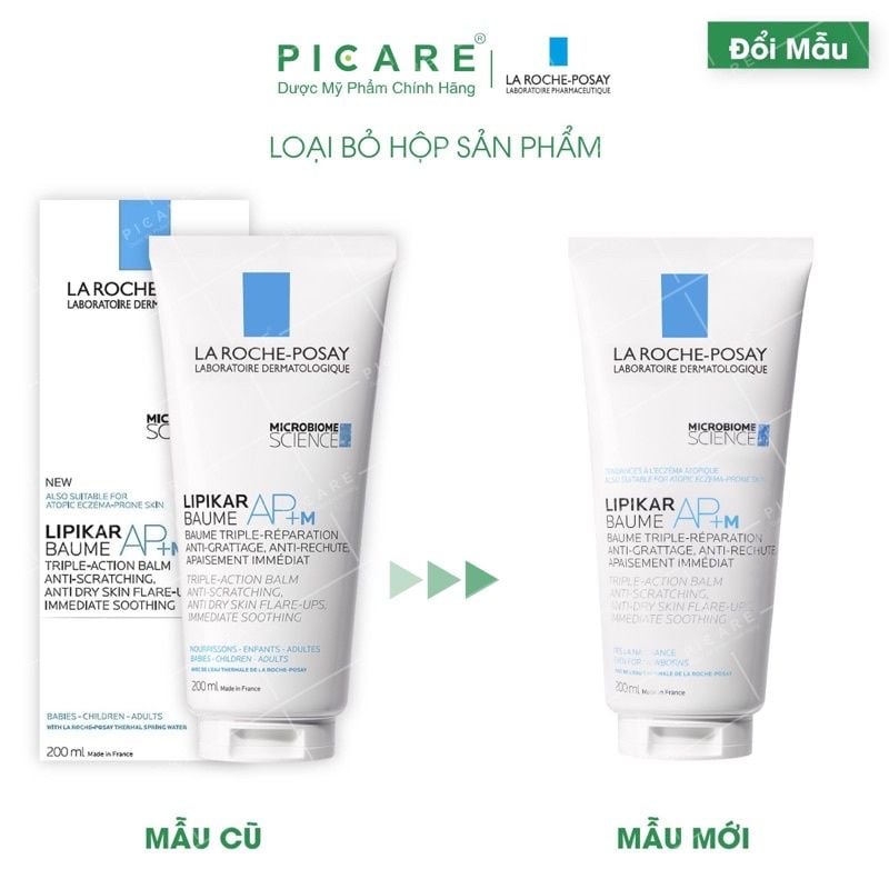 Kem dưỡng giảm ngứa cấp ẩm cho da khô, cơ địa La Roche Posay Lipikar Baume AP+ (75ml - 200ml)