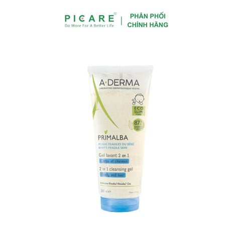 Gel Tắm Toàn Thân Dịu Nhẹ Cho Bé A-Derma  A-Derma Primalba Gentle Cleansing 200ml