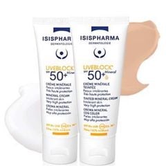 Kem chống nắng nâng tone da nhạy cảm Isis Pharma Uveblock SPF50+ Mineral Tinted Cream 40ml [ Có Màu ]