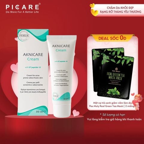 Kem kiểm soát giảm tăng tiết bã nhờn và dưỡng ẩm cho da mụn giảm mụn sưng viêm Aknicare Cream 50ml