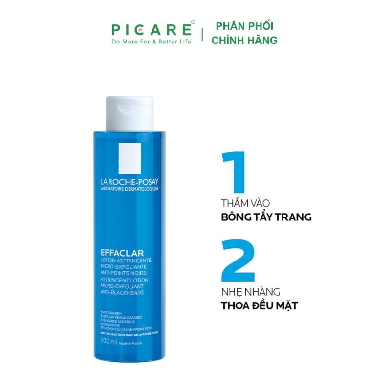 Nước cân bằng da dành cho da nhờn mụn La Roche Posay Effaclar Toner 200ml