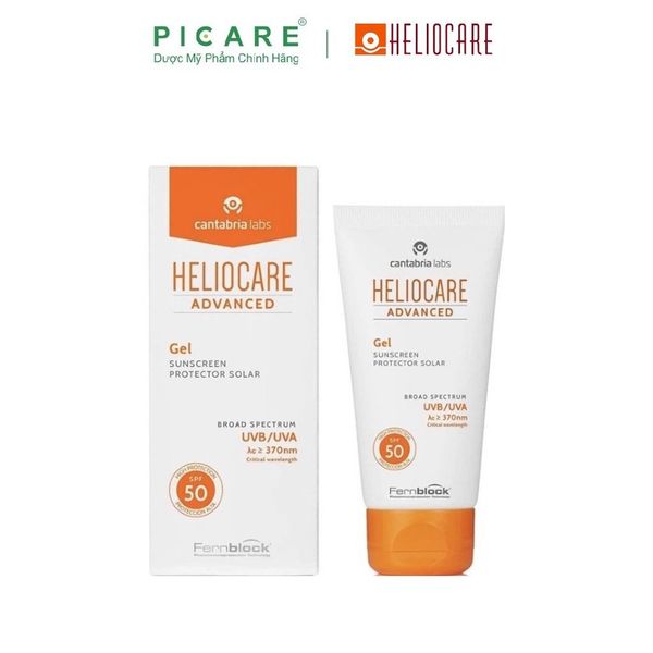 Kem chống nắng cho da thường đến da nhờn, mụn Heliocare Advanced Gel SPF50+ 50ml