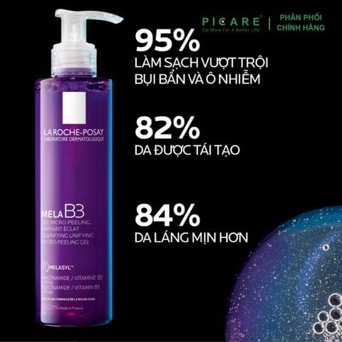 Sữa rửa mặt mờ thâm sáng da La Roche Posay Mela B3 Clarifying Micro-Peeling Gel 200ml