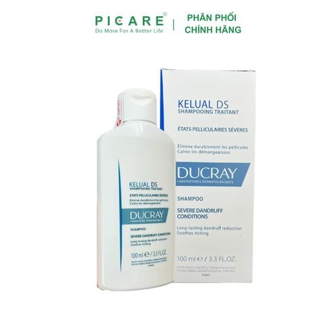 Dầu Gội Giúp Làm Sạch Gàu, Hỗ Trợ Ngừa Gàu Tái Phát Kèm Ngứa Da Dầu Ducray Kelual DS Shampoo 100ml