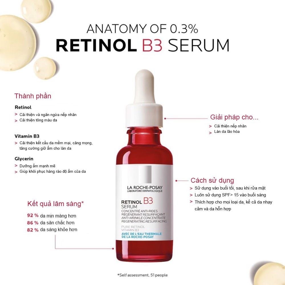 Tinh chất giảm các dấu hiệu lão hóa da La Roche Posay Retinol B3 Serum 30ml