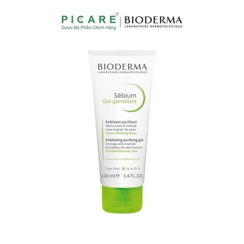 Tẩy tế bào chết dành cho da hỗn hợp và da dầu Bioderma Sebium Gommant 100ml