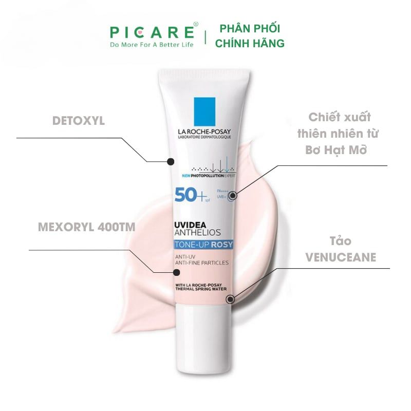 Kem chống nắng nâng tone da La Roche Posay Uvidea Anthelios Tone-Up Rosy SPF50+ 30ml