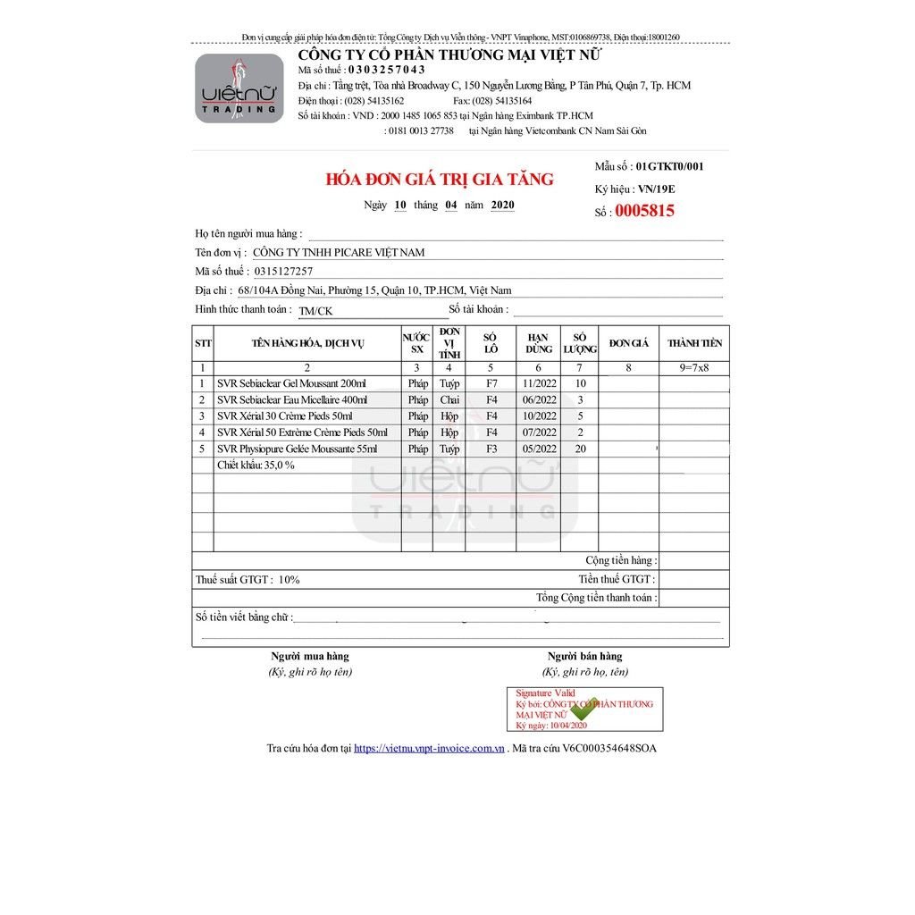 Dung Dịch Tẩy Trang Dành Cho Da Nhạy Cảm SVR Physiopure Eau Micellaire ( 75ml - 200ml - 400ml )