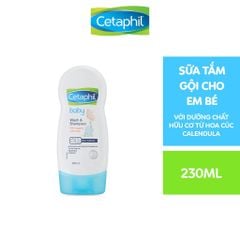 Sữa tắm gội cho bé tinh chất hoa cúc Cetaphil Baby Wash And Shampoo With Organic Celendula Hair & Body 230ml