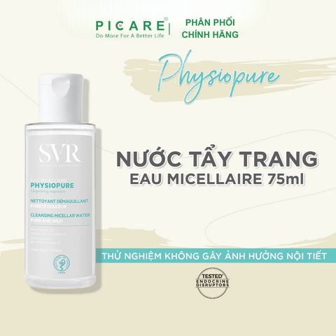 Nước tẩy trang dành cho da nhạy cảm SVR Physiopure Eau Micellaire 75ml