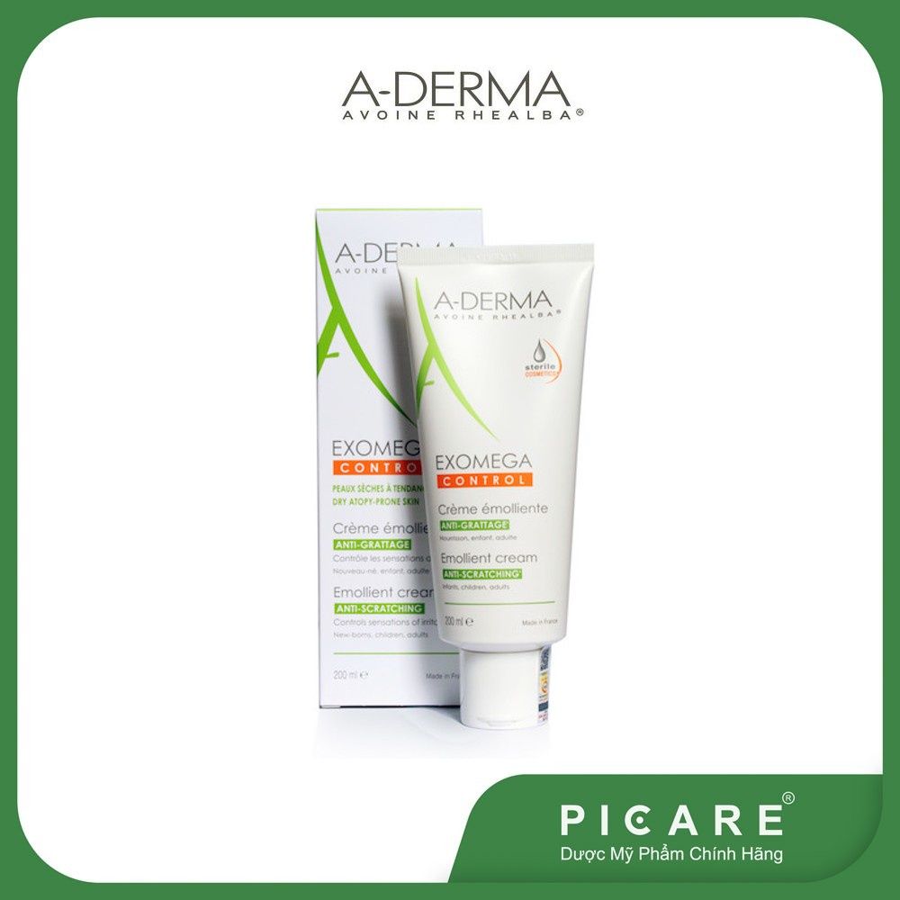 Kem Dưỡng Ẩm Cho Viêm Da Cơ Địa & Da Khô A-Derma Exomega Control Emollient Cream 200ml