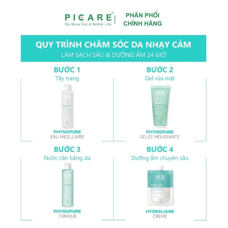 Nước tẩy trang dành cho da nhạy cảm SVR Physiopure Eau Micellaire 75ml