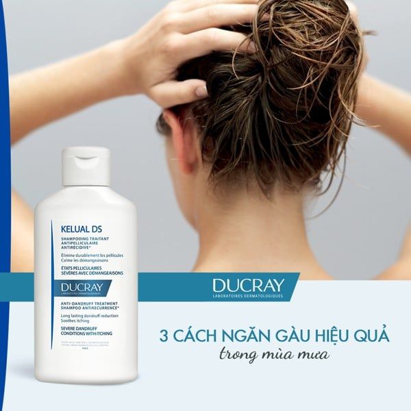Dầu Gội Giúp Làm Sạch Gàu, Hỗ Trợ Ngừa Gàu Tái Phát Kèm Ngứa Da Dầu Ducray Kelual DS Shampoo 100ml