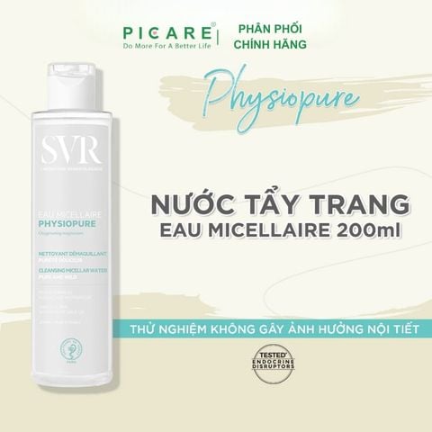 Dung Dịch Tẩy Trang Dành Cho Da Nhạy Cảm SVR Physiopure Eau Micellaire ( 75ml - 200ml - 400ml )