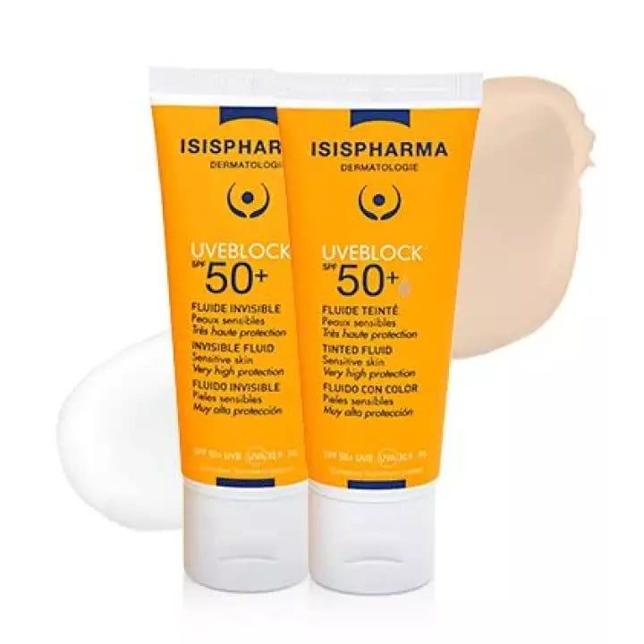 Kem chống nắng có màu dành cho da khô ISIS Pharma Uveblock SPF50+ Fluide Tinted 40ml ( Có màu )
