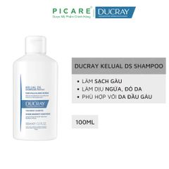 Dầu Gội Giúp Làm Sạch Gàu, Hỗ Trợ Ngừa Gàu Tái Phát Kèm Ngứa Da Dầu Ducray Kelual DS Shampoo 100ml