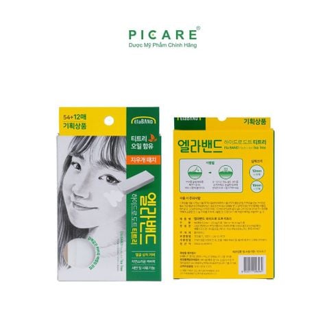 Miếng dán mụn che khuyết điểm và giảm mụn Elaband Hydro Dot Tea Tree (Hộp 23 miếng)