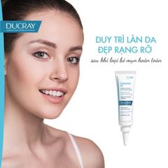 Kem dưỡng làm giảm bóng nhờn, thu nhỏ lỗ chân lông Ducray Keracnyl Mat 30ml