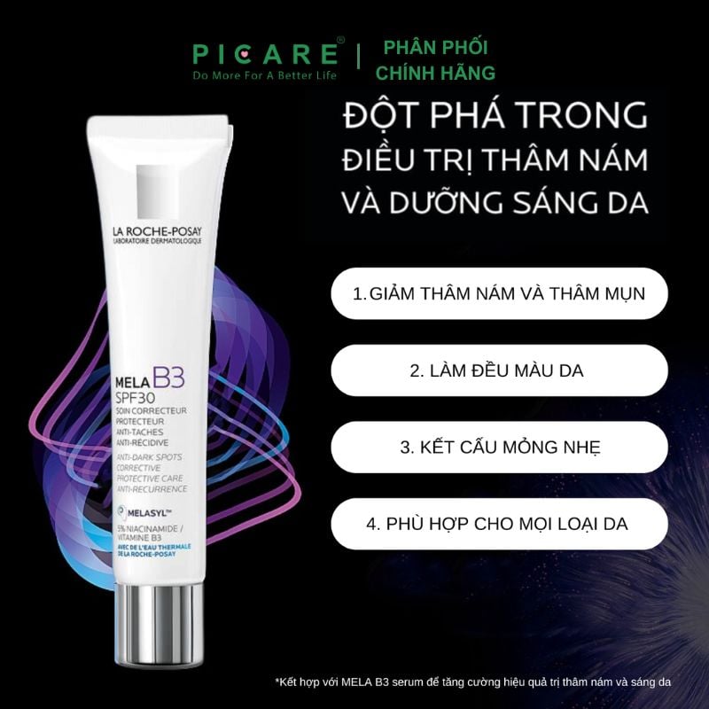 Kem dưỡng giúp mờ thâm nám La Roche-Posay Mela B3 40ml