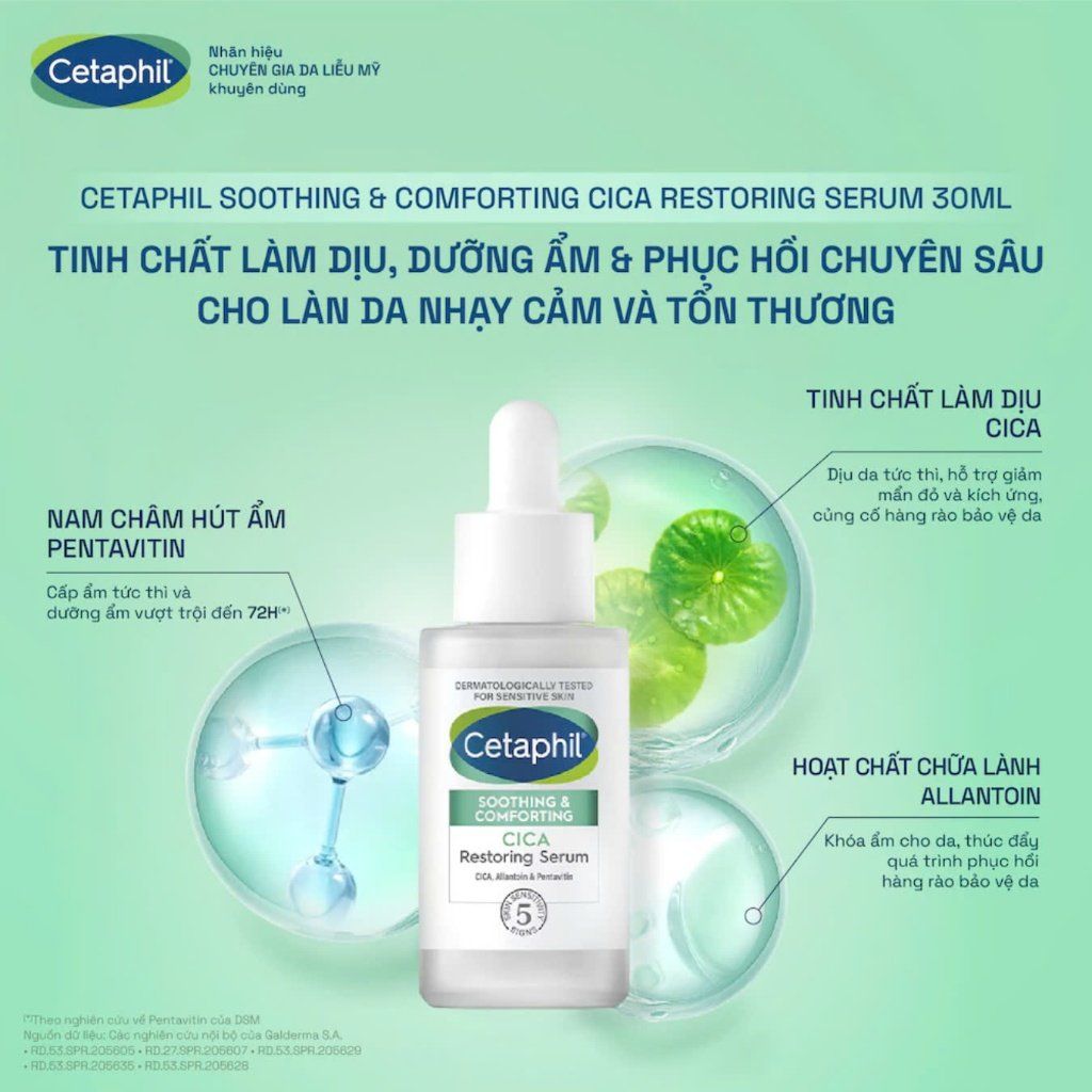 Serum tinh chất phục hồi chuyên sâu Cetaphil Soothing & Comforting Cica Restoring Serum 30ml