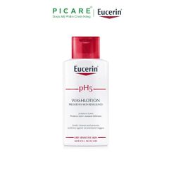 Sữa tắm và rửa mặt dành cho da nhạy cảm Eucerin Washlotion pH5 200ml - 63071