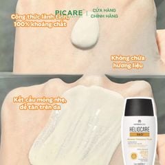 Kem chống nắng phổ rộng Heliocare 360 Mineral Tolerance Fluid Sunscreen Sensitive SPF50+ UVA/UVB HEVL/IR-A PA++++ 50ml