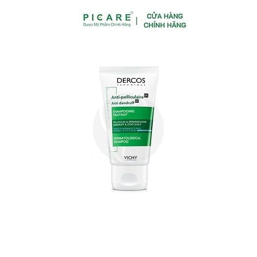 Dầu gội giảm gàu cho da đầu dầu ngứa Vichy Dercos Anti Dandruff DS Dermatological Shampoo 50ml