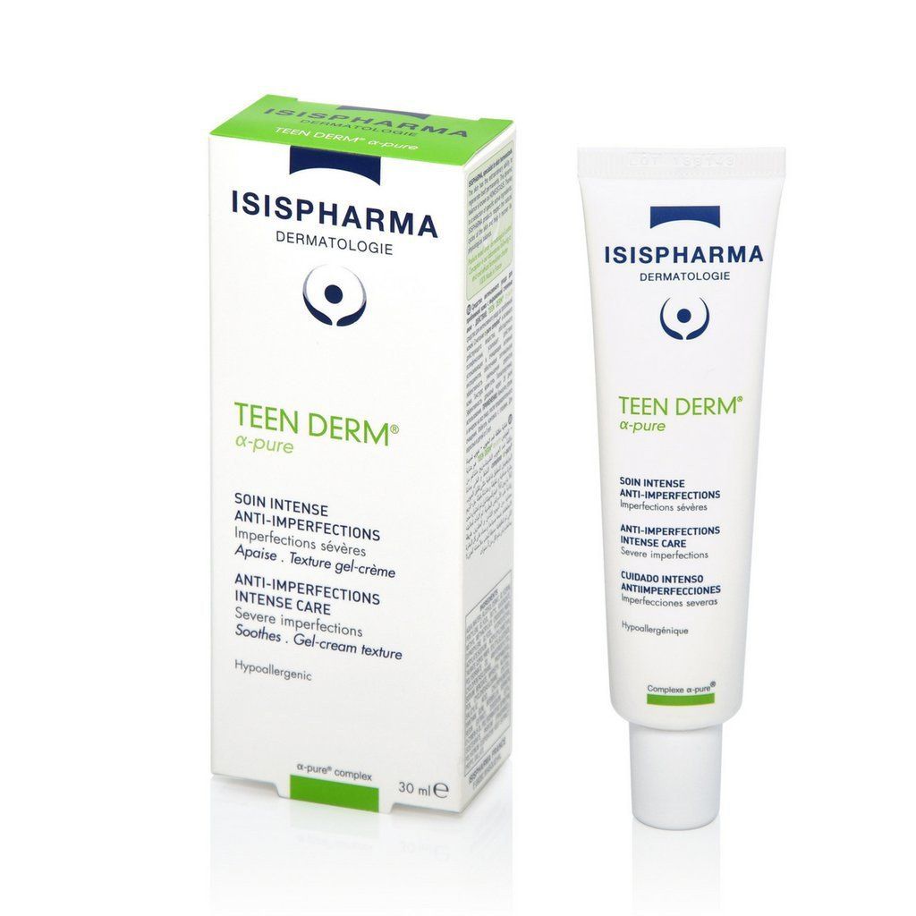 Kem Hỗ Trợ Giảm Mụn Trứng Cá Isis Pharma Teen Derm Alpha Pure 30ml