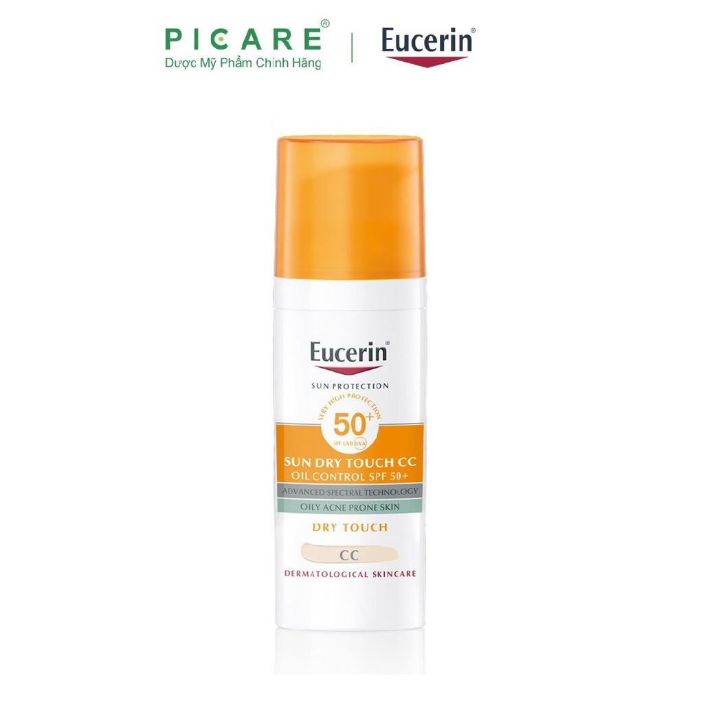 Kem Chống Nắng Che Khuyết Điểm Eucerin Sun Dry Touch CC Oil COntrol SPF50+ 50ml (Có Màu) – 87937