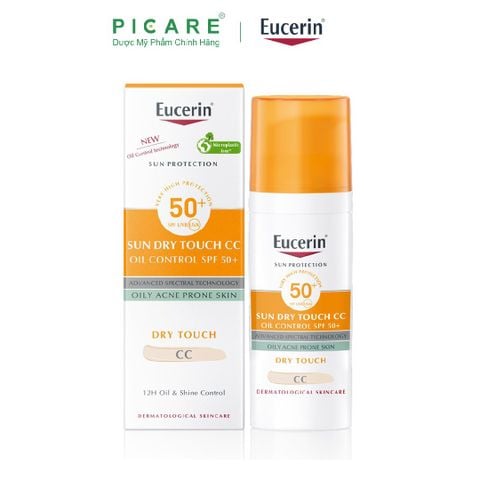 Kem Chống Nắng Che Khuyết Điểm Eucerin Sun Dry Touch CC Oil COntrol SPF50+ 50ml (Có Màu) – 87937