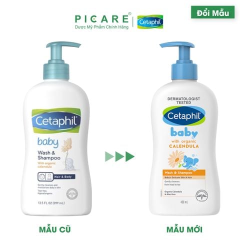 Sữa Tắm Gội Trẻ Em Cetaphil Baby Gentle Wash & Shampoo With Organic Calendula 400ml