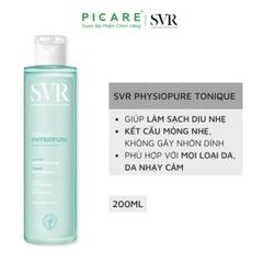 Dung Dịch Giúp Làm Sạch Da SVR Dành Cho Da Mặt Nhạy Cảm Physiopure Tonique 200ml