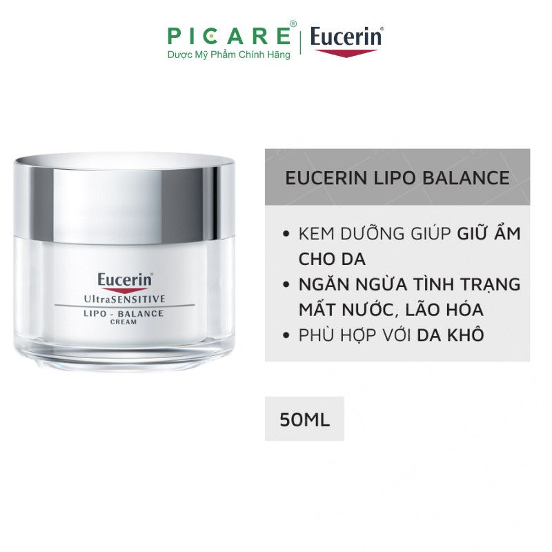 Kem Dưỡng Ẩm Cho Da Khô Và Nhạy Cảm Eucerin Lipo Balance 50ml - 63407