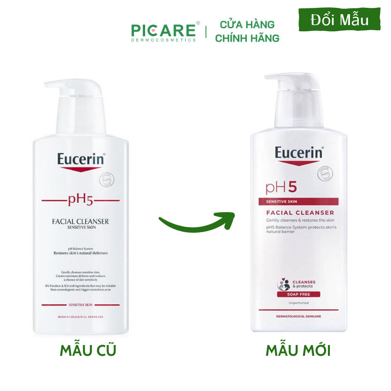 Sữa Rửa Mặt Cho Da Nhạy Cảm Eucerin Facial Cleanser Sensitive Skin 400ml - 63080