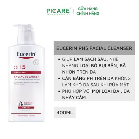 Sữa Rửa Mặt Cho Da Nhạy Cảm Eucerin Facial Cleanser Sensitive Skin 400ml - 63080