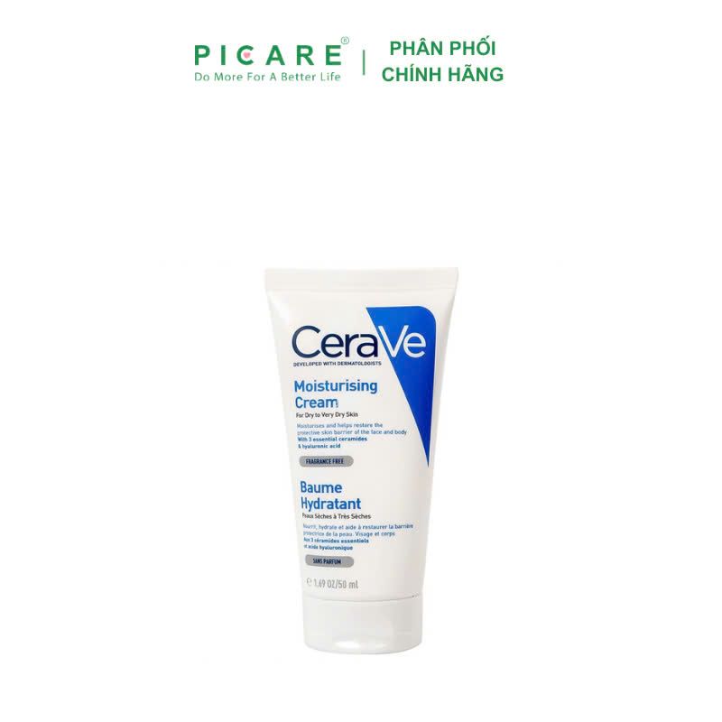 Kem dưỡng ẩm toàn thân cho da thường đến da khô CeraVe Moisturising Cream 50ml, 340g, 454g