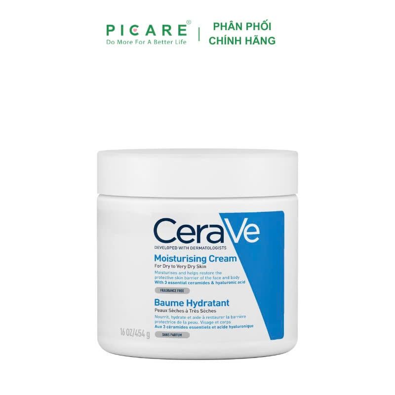Kem dưỡng ẩm toàn thân cho da thường đến da khô CeraVe Moisturising Cream 50ml, 340g, 454g