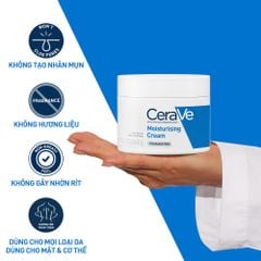 Kem dưỡng ẩm toàn thân cho da thường đến da khô CeraVe Moisturising Cream 50ml, 340g, 454g