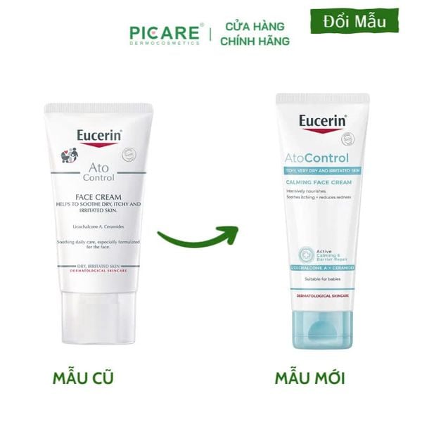 Kem Dưỡng Giảm Ngứa, Đỏ Cho Da Mặt Eucerin Ato Control Face Cream 50ml – 63614