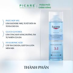 Nước Tẩy Trang Dành Cho Da Nhạy Cảm Eucerin DermatoCLEAN Hyaluron Micellar Water 3In1 200ml – 63997