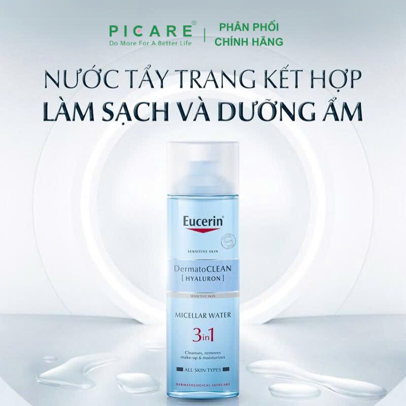 Nước Tẩy Trang Dành Cho Da Nhạy Cảm Eucerin DermatoCLEAN Hyaluron Micellar Water 3In1 200ml – 63997