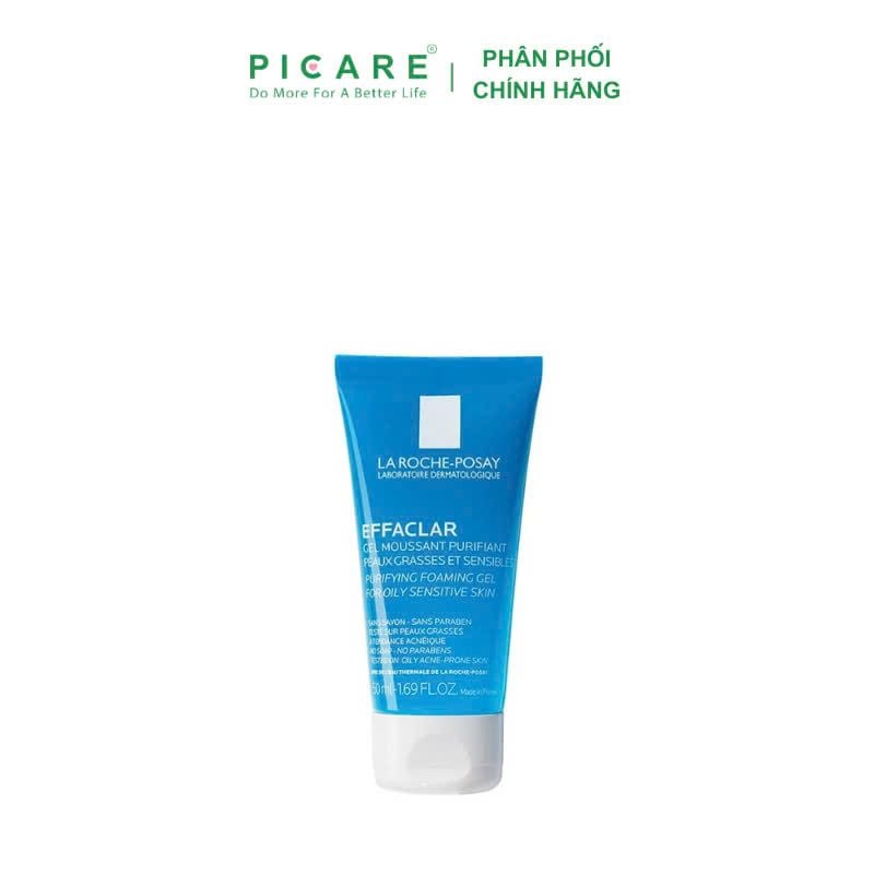Sữa Rửa Mặt Dành Cho Da Dầu Mụn Dạng Gel La Roche-Posay Effaclar Purifying Foaming Gel 50ml