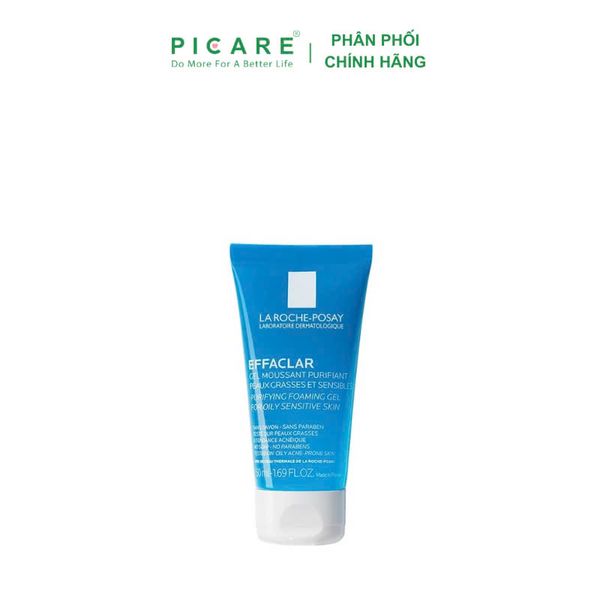 Sữa Rửa Mặt Dành Cho Da Dầu Mụn Dạng Gel La Roche-Posay Effaclar Purifying Foaming Gel 50ml
