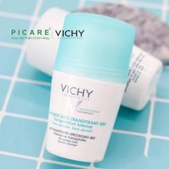 Lăn Khử Mùi Giúp Khô Thoáng Vùng Da Dưới Cánh Tay 48h Vichy Antiperspirant Deodorant 48h Kraftig Transpiration 50ml
