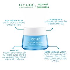 Gel dưỡng ẩm cung cấp nước cho da thường đến hỗn hợp Vichy Aqualia Thermal Rehydrating Cream Gel 50ml
