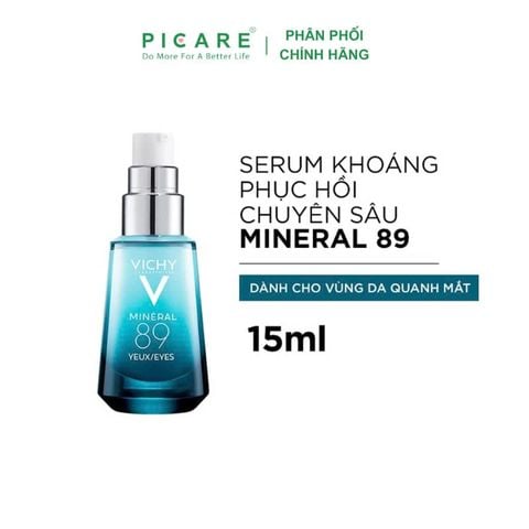 Dưỡng chất giàu khoáng dành cho vùng da quanh mắt Vichy Repairing Eye Fortifier Minéral 89 Eyes 15ml