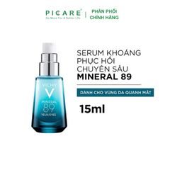 Dưỡng chất giàu khoáng dành cho vùng da quanh mắt Vichy Repairing Eye Fortifier Minéral 89 Eyes 15ml