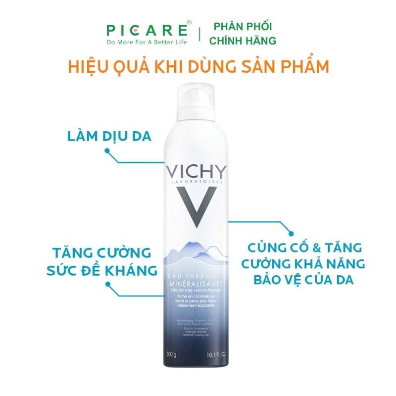 Xịt khoáng dưỡng da cấp ẩm Vichy Mineralizing Thermal Water 300ml